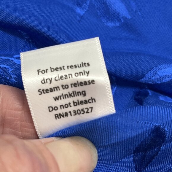 Shore Wrap Mini Dress Womens M Blue Satin Embossed Floral Y2K Vacation Resort - Picture 13 of 13